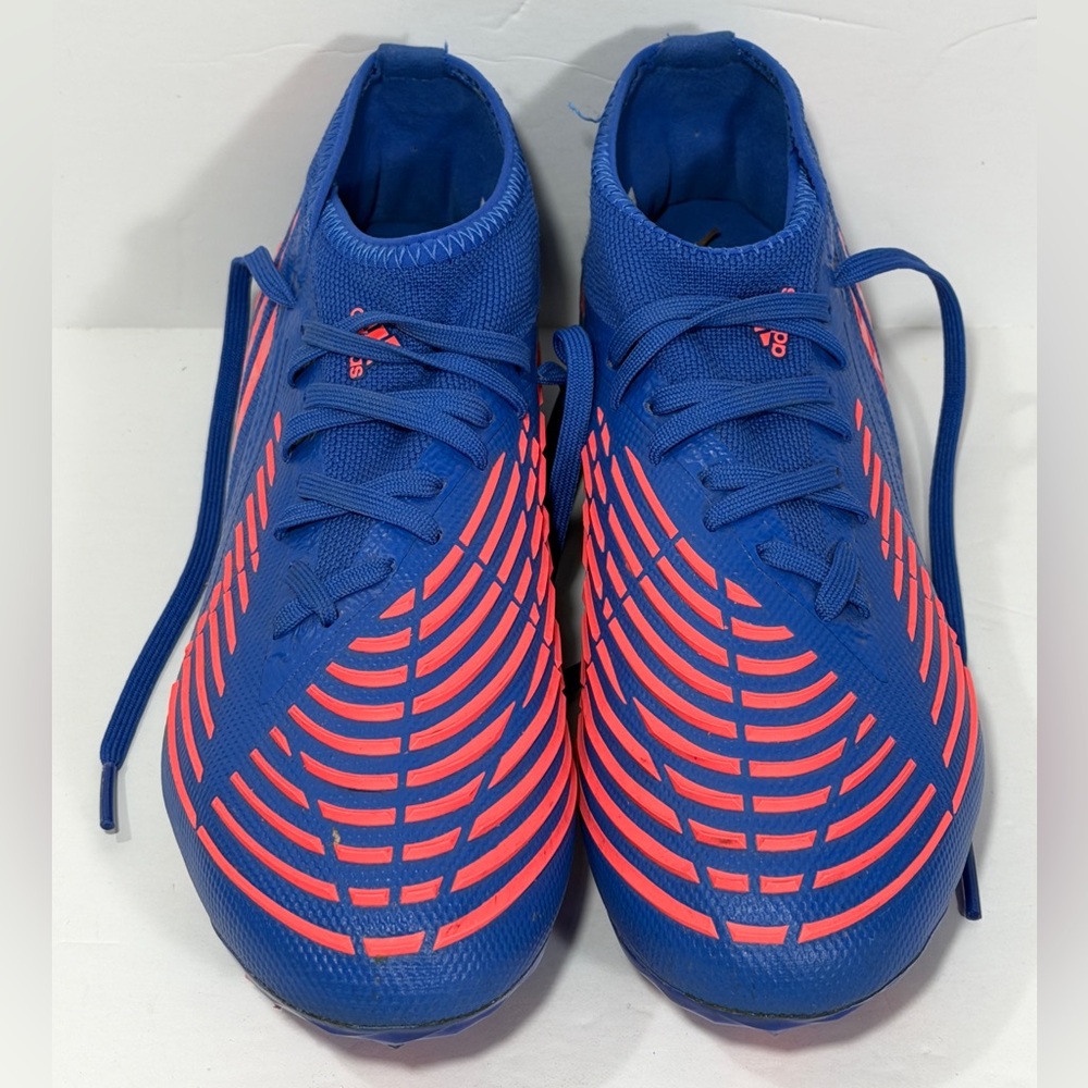 adidas Predator EDGE.2 FG Cleats Mens 6 Womens 7 GW2270 Hi-Res Blue Red Soccer